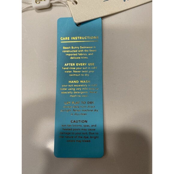 Beach Bunny Stephanie Reversible Full Bikini Striped Size SM *flaws* NWT - Picture 11 of 11